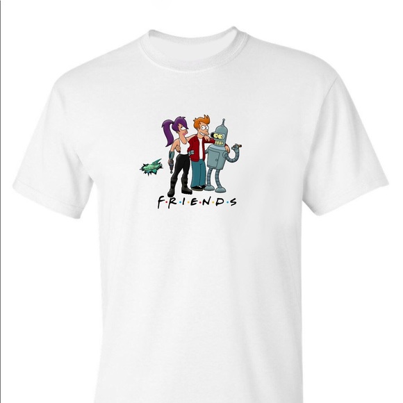 🆕futurama X friends T-shirt - Picture 2 of 2